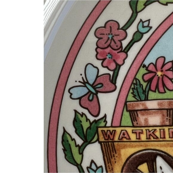 Vtg 1989 WATKINS Country Kids "Springs Fancy" Ceramic Recipe Pie Plate 10.75" D - Picture 12 of 16